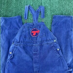 Vintage‎ Finnie Mfg. Co. Sanforized Overalls Blue Denim 39x30"  Patch Logo 50s